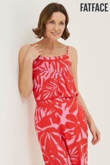 FatFace Red Kyra Ikat Leaves Top (559179) | €17.50