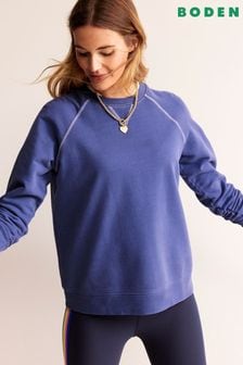 Boden Blue Washed Raglan Sweatshirt (559233) | AED333