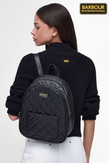 Barbour® International Uxbridge Quilted Black Backpack (559731) | 445 QAR