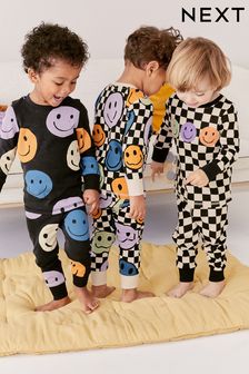 Črna/bela - Komplet 3 pižam Snuggle (9 mesecev–8 let) (559900) | €36 - €45