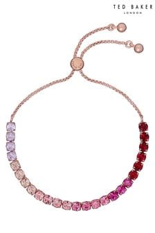 Ted Baker Gold Tone/Red MELRAH: Crystal Adjustable Tennis Bracelet For Women (559925) | 255 SAR