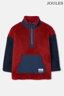 Bluză comodă din fleece cu fermoar pe jumătate și blană sintetică model borg Joules Always (560084) | 209 LEI - 244 LEI