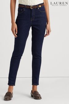 Lauren Ralph Lauren Blue High Rise Skinny Ankle Jeans (560295) | kr1,804