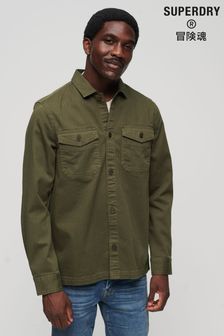 Superdry Green Merchant Herringbone Overshirt (560577) | $99