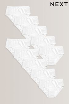 White 10 Pack Briefs (1.5-16yrs) (560612) | INR 1,295 - INR 1,847