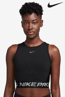 Черный - Укороченная майка с эффектом металлик Nike Pro Dri-fit (561174) | €24
