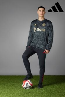 adidas Black Manchester United Stone Roses PreMatch Warm Top (561223) | INR 12,565