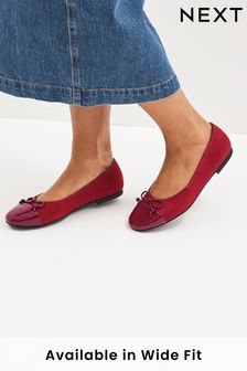 Red Toe Cap Regular/Wide Fit Forever Comfort® Ballerinas Shoes (561413) | $43