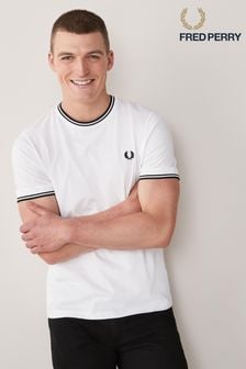 Fred Perry Twin Tipped Logo 100% Cotton T-Shirt (561771) | $86