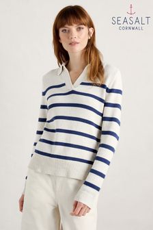 Seasalt Cornwall Barbizan Langärmeliger Pullover mit Kragen (562229) | 95 €