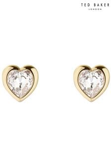 Ted Baker Gold Tone HAN: Crystal Heart Earrings (562766) | AED179