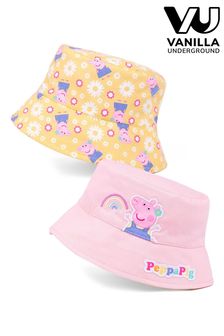 Vanilla Underground Pink/Yellow Kids Peppa Pig Reversible Bucket Hat (563126) | HK$144