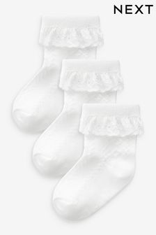 Lace Baby Socks 3 Pack (0mths-2yrs)