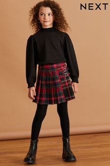 Red Pleated Check Skirt (3-16yrs) (563315) | €12.50 - €14.50