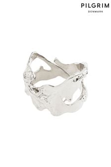 PILGRIM Silver Plated Compass Shaped Ring Adjustable (564289) | 191 SAR