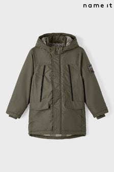 Name It Green Fleece Lined Parka Coat (564302) | kr753