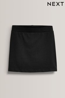 Noir - Jupe-short d'école en jersey extensible en coton riche (3-16 ans) (564378) | CA$ 11 - CA$ 24