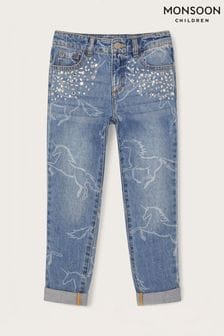 Monsoon Blue Unicorn Print Jeans (564978) | 126 SAR