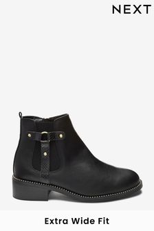 Black Extra Wide Fit Forever Comfort® Stud Chelsea Boots (565182) | 53 €