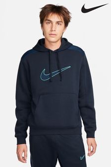 Albastru - Hanorac tip pulover cu blocuri de culoare Nike Sportswear (565506) | 388 LEI