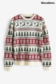 Sweter świąteczny Threadbare z okrągłym dekoltem (565640) | 140 zł