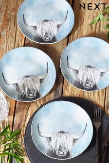 Set of 4 Teal Blue Hamish Side Plates (566044) | $25