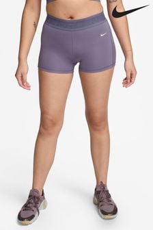 Purple - Nike Dri-fit Pro Mid Rise 3 Mesh Shorts (566122) | kr600