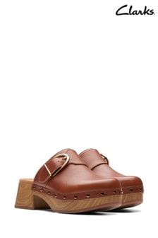 Clarks Brown Leather Sivanne Sun Sandals (566148) | €119