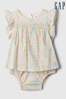 Gap Yellow Print Bubble Flutter Sleeve Dress (Newborn-24mths) (566180) | €22.50