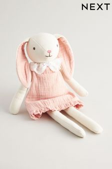 Pink Fabric Bunny in Dress Toy (566307) | 671 UAH