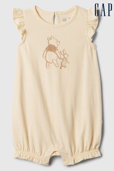 Gap Yellow Disney Winnie the Pooh Graphic Baby Rompersuit (Newborn-24mths) (566326) | €20