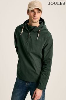 Joules Wilton Green Pullover Dry Wax Jacket With Hood (566506) | kr1,168