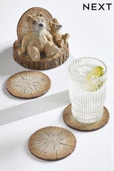 Set of 4 Bears Coasters In Holder (566762) | SGD 26