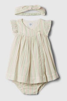 Gap Neutral Stripe Cotton Baby Outfit Set (Newborn-24mths) (567364) | kr460