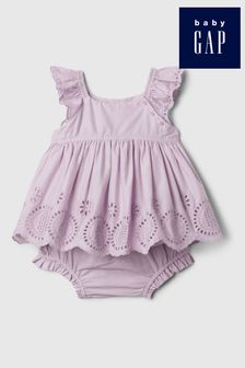 Gap Purple Floral Top and Underwear Set (Newborn-24mths) (567575) | €29