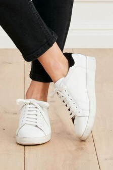 Baskets Signature en cuir à lacets