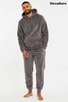 Threadbare Grey Borg Hooded Loungewear Set (568091) | $51