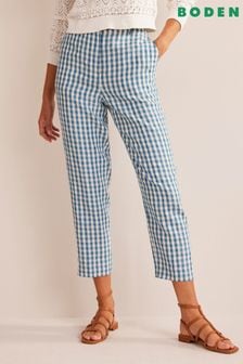 Boden Blue Tapered Linen Trousers (568338) | €57