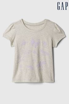 Gris - T-shirt Gap imprimé graphique à manches courtes et col ras du cou (nouveau-né à 5 ans) (568887) | €9