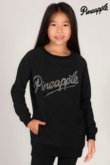 שחור - Sequin Logo Girls Sweatshirt (569144) | ‏146 ‏₪