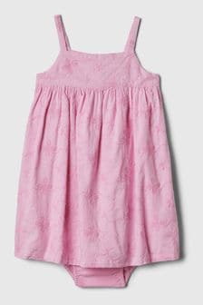 Gap Pink Embroidered Dress (Newborn-5yrs) (569150) | kr389
