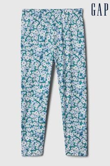 Gap Blue Floral Pull On Ribbed Knit Leggings (Newborn-5yrs) (569238) | €9