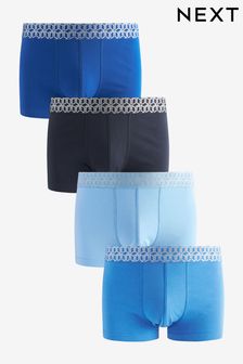 Calzoncillos de azules mixtos con cinturilla elástica Silver Metallic - Pack de 4 - Pack de bóxers hipster 10 (569257) | 32 €