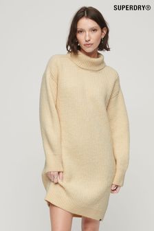 Superdry Brown Knitted Roll Neck jumper Dress (569283) | €126