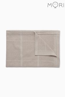 MORI Brown Soft Cotton & Bamboo Cellular Baby Blanket (569302) | Kč775
