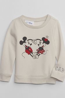 Gap Cream Disney Mickey Mouse and Minnie Mouse Sweatshirt (Newborn-5yrs) (569459) | €23