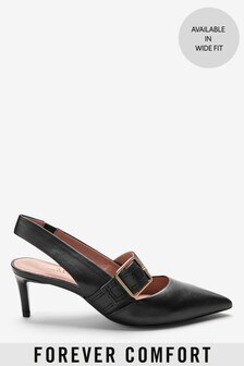 Chaussures en cuir à boucle et bride arrière