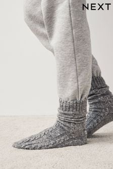 Голубой/серый - Набор из 2 пар носков с узором "в косичку" (569566) | €11