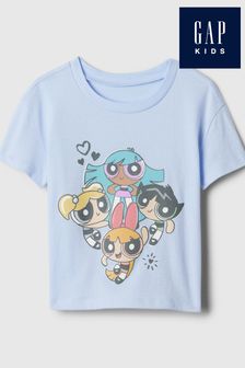 Camiseta de manga corta con cuello redondo y estampado de WB The Powerpuff Girls de Gap (recién nacido a 5 años) (569860) | 17 €