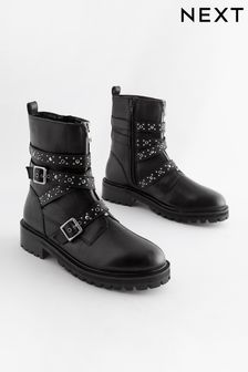 Black Forever Comfort® Studded Biker Ankle Boots (569997) | kr985